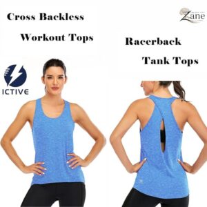 ICTIVE Womens Cross Backless Workout Tops